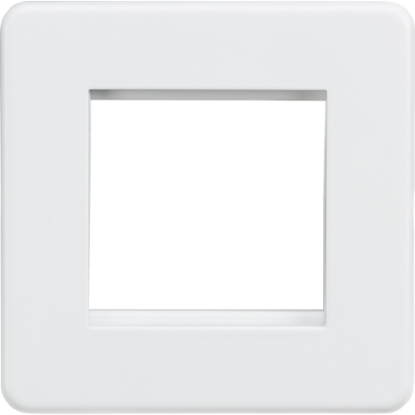 Picture of 2 Gang Modular Faceplate - Matt White