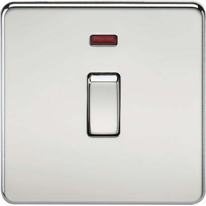 Picture of 20A 1 Gang Double Pole Switch with Neon - Polished Chrome 