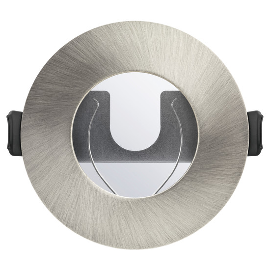 Picture of Evofire Fire Rated Downlight 70mm Cutout IP65 Satin Nickel Round + GU10 Holder & Insulation Guard