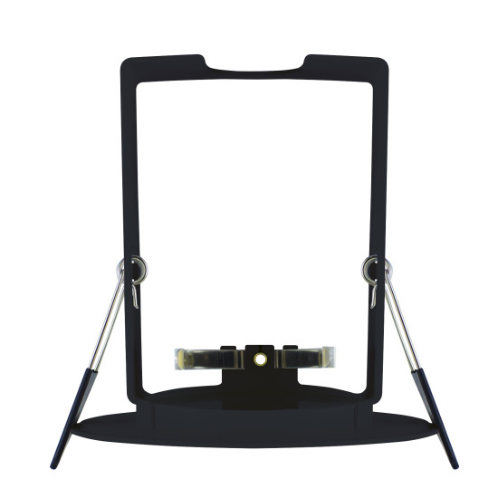 Picture of Evofire Fire Rated Downlight 70mm Cutout IP65 Black Round + GU10 Holder & Insulation Guard